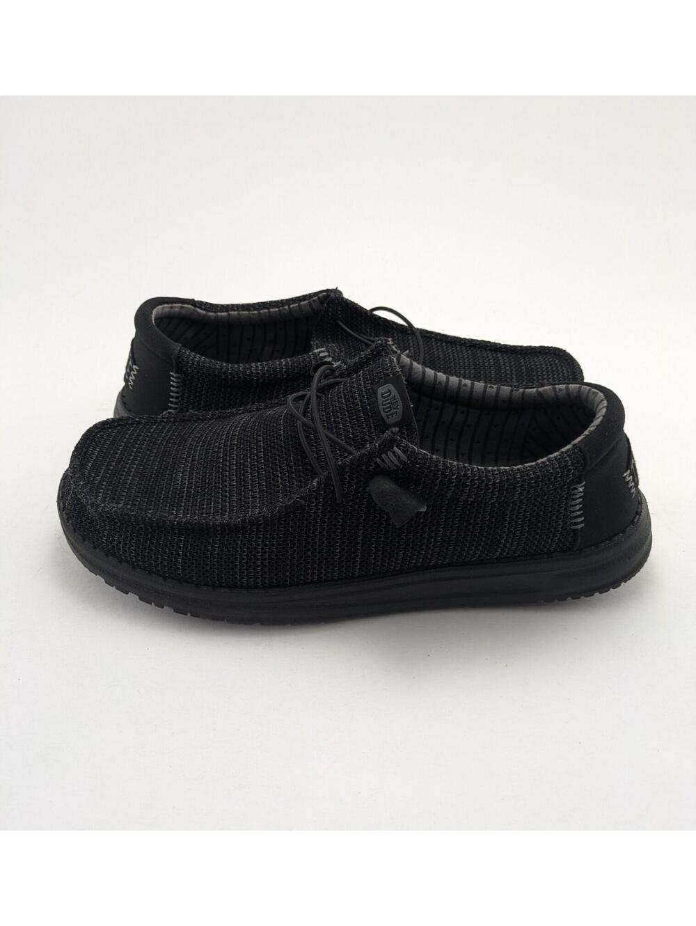 Mens Hey Dude Wally Stretch Sox Black Casual Outdoor Shoes 41898-060 Size 12